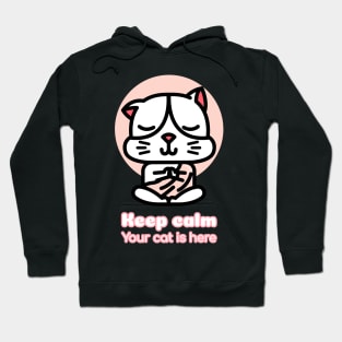 Cute and funny calm cat desing Hoodie